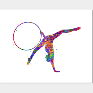 Rhythmic gymnastics hoop Posters and Art